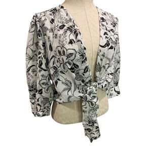 Medium Japra Womens Linen Blend Tie Up Front Shirt